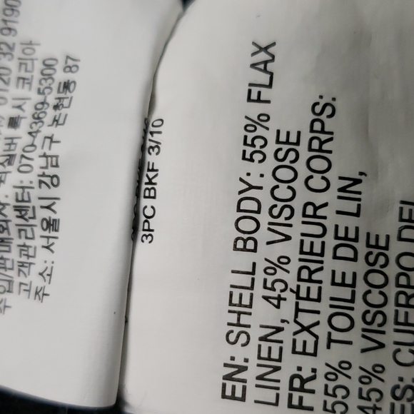 Roxy linen black‎ drawstring pants wide-leg size large long length - Picture 15 of 15